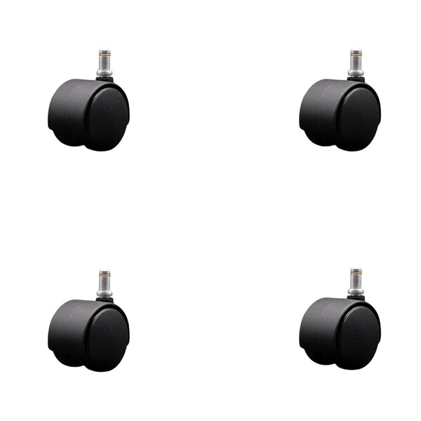 Service Caster 2'' Chair Casters Nylon Hooded Twin Wheel 7/16'' Grip Ring Stem , 4PK SCC-GR02S50-NYS-716-4 - main